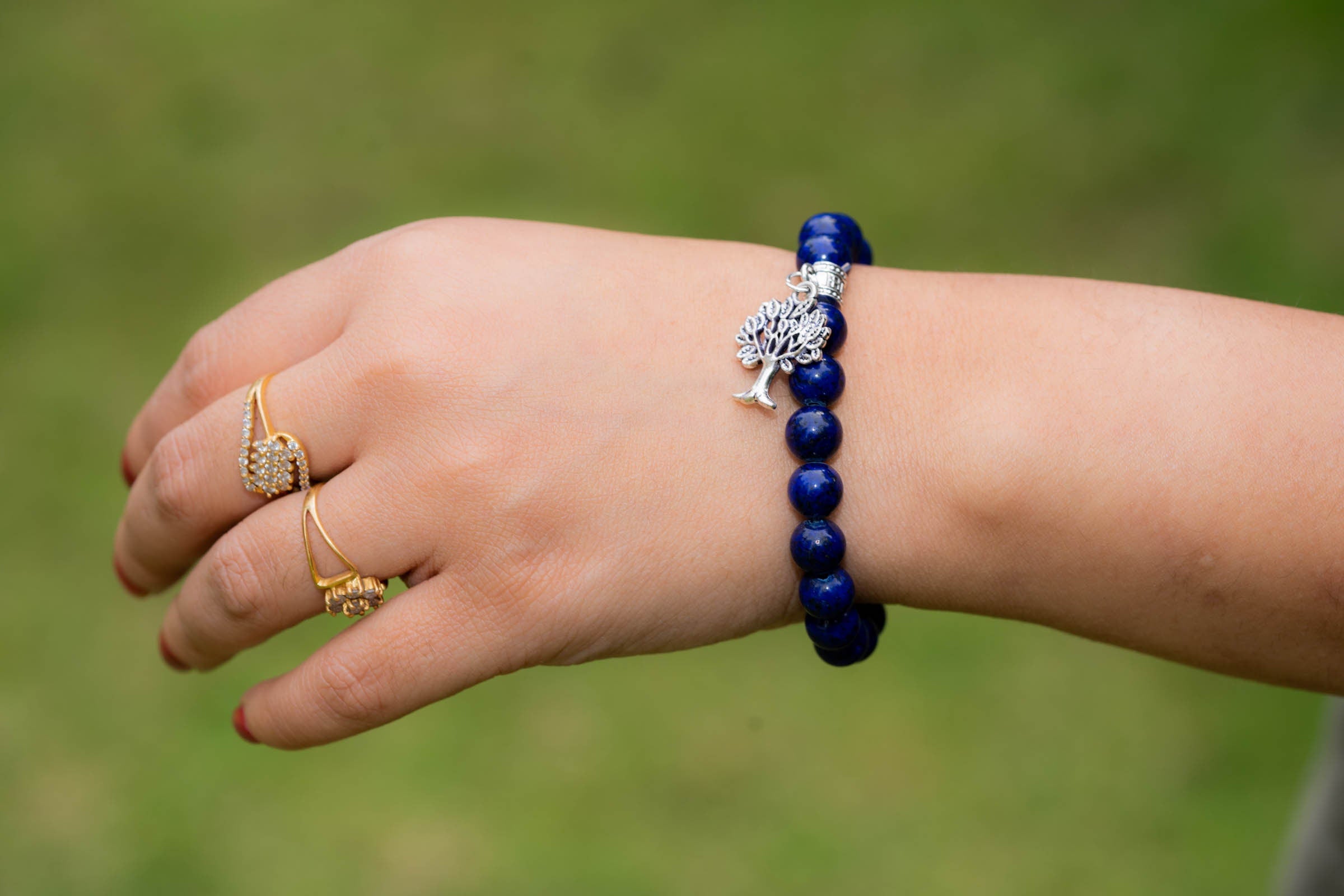 Lapis Round Bracelet - Lucky Thanka