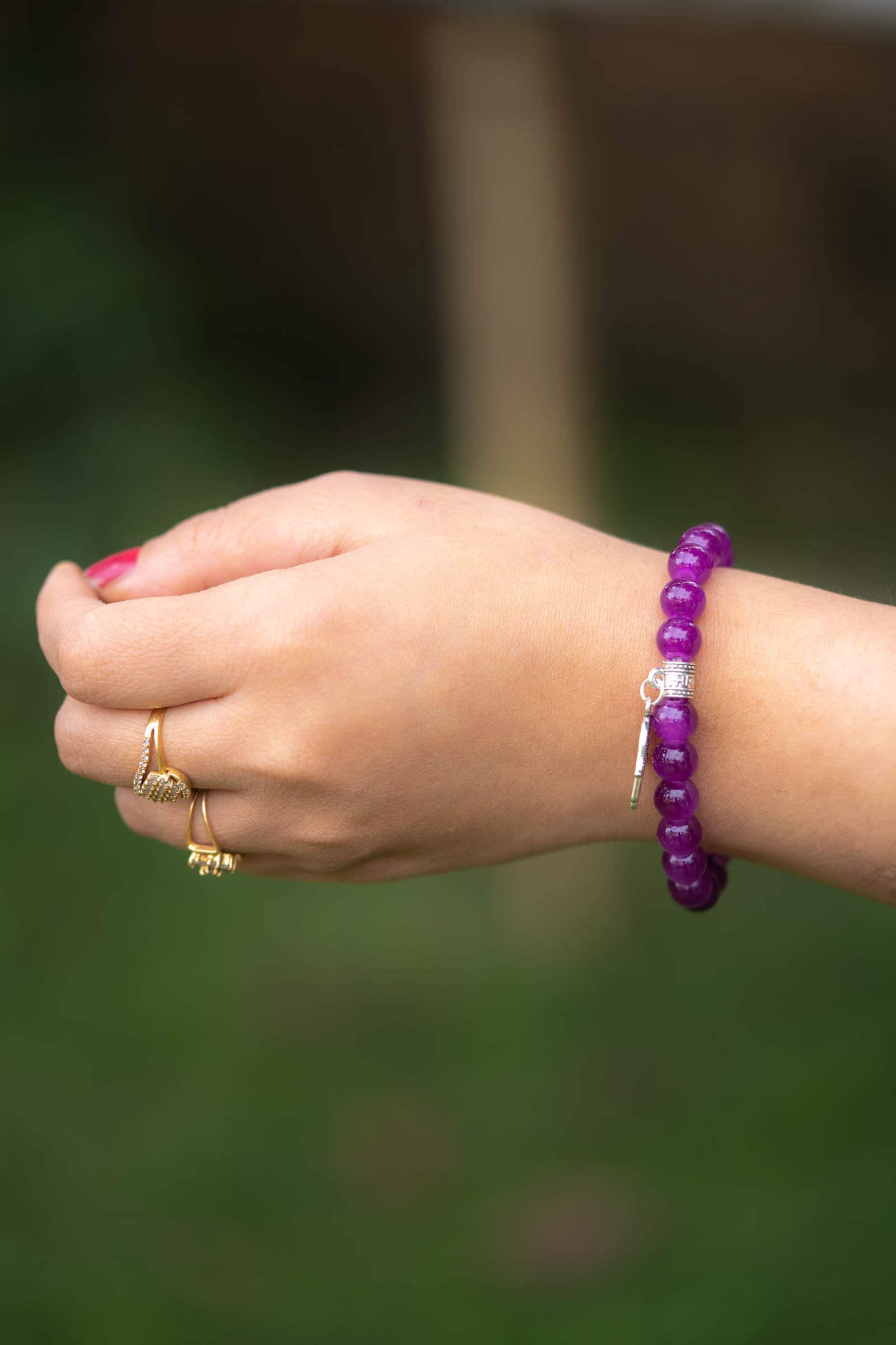 Amethyst Round Bracelets - Lucky Thanka