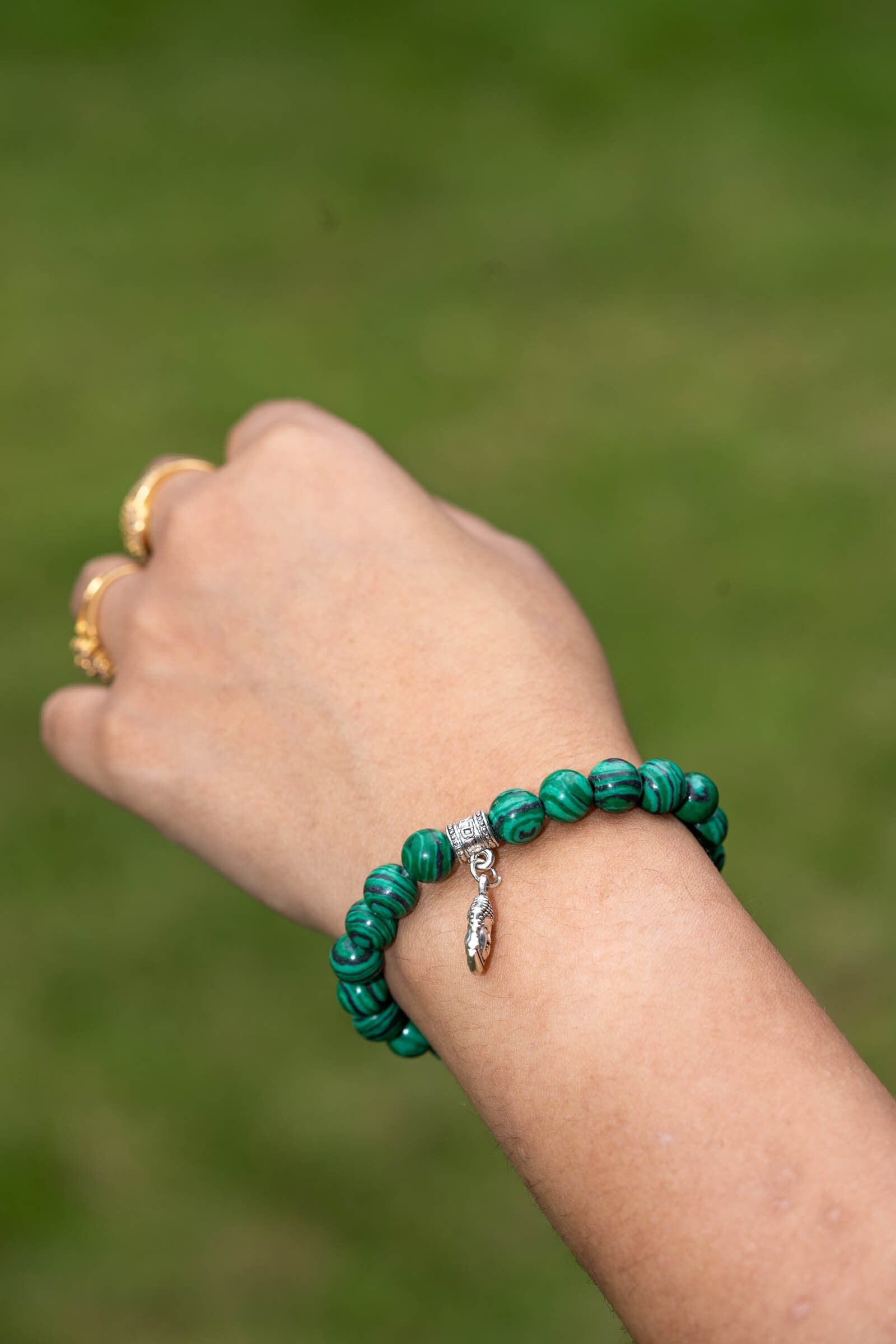 Malachite Round Bracelets - Lucky Thanka