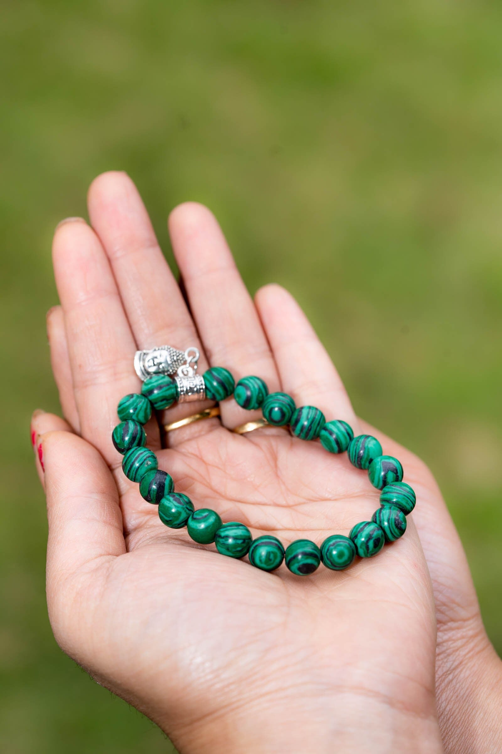 Malachite Round Bracelets - Lucky Thanka
