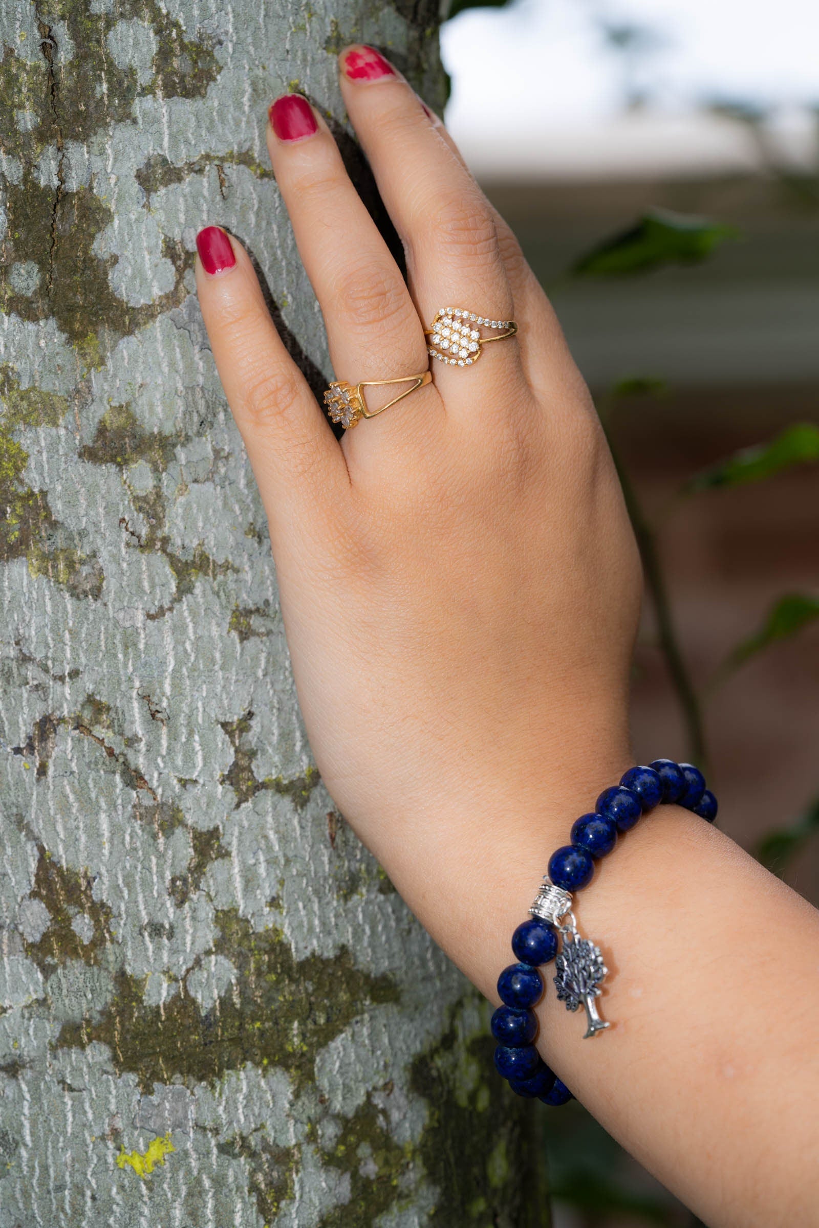 Lapis Round Bracelet - Lucky Thanka