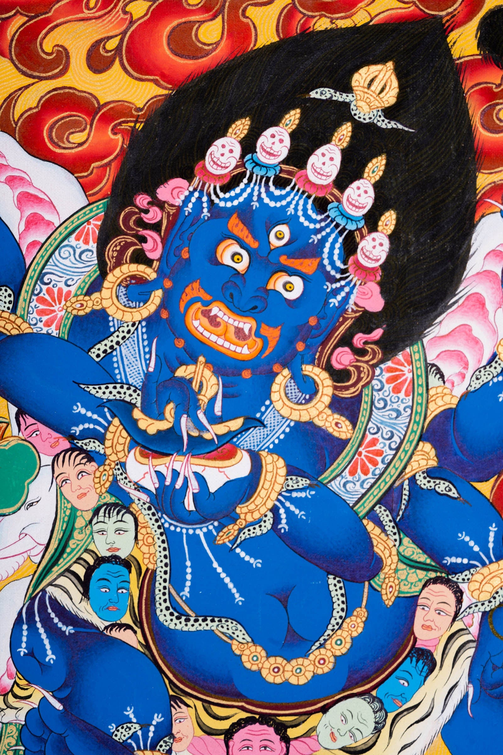 6 arm Mahakala Thangka Painting - Lucky Thanka