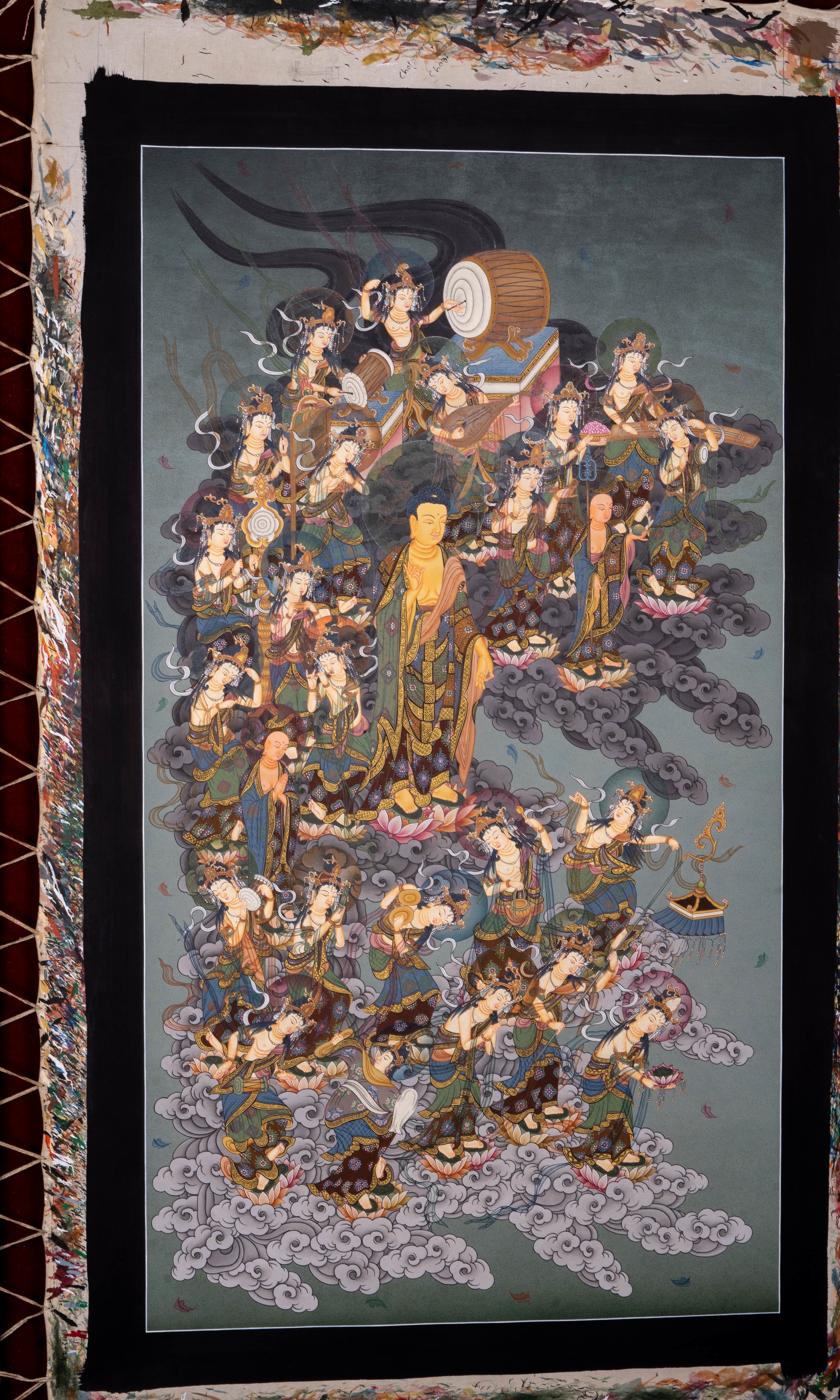 Buddha Japanese painting on cotton canvas – Handmade Thangka Painting from Nepal - LuckyThanka