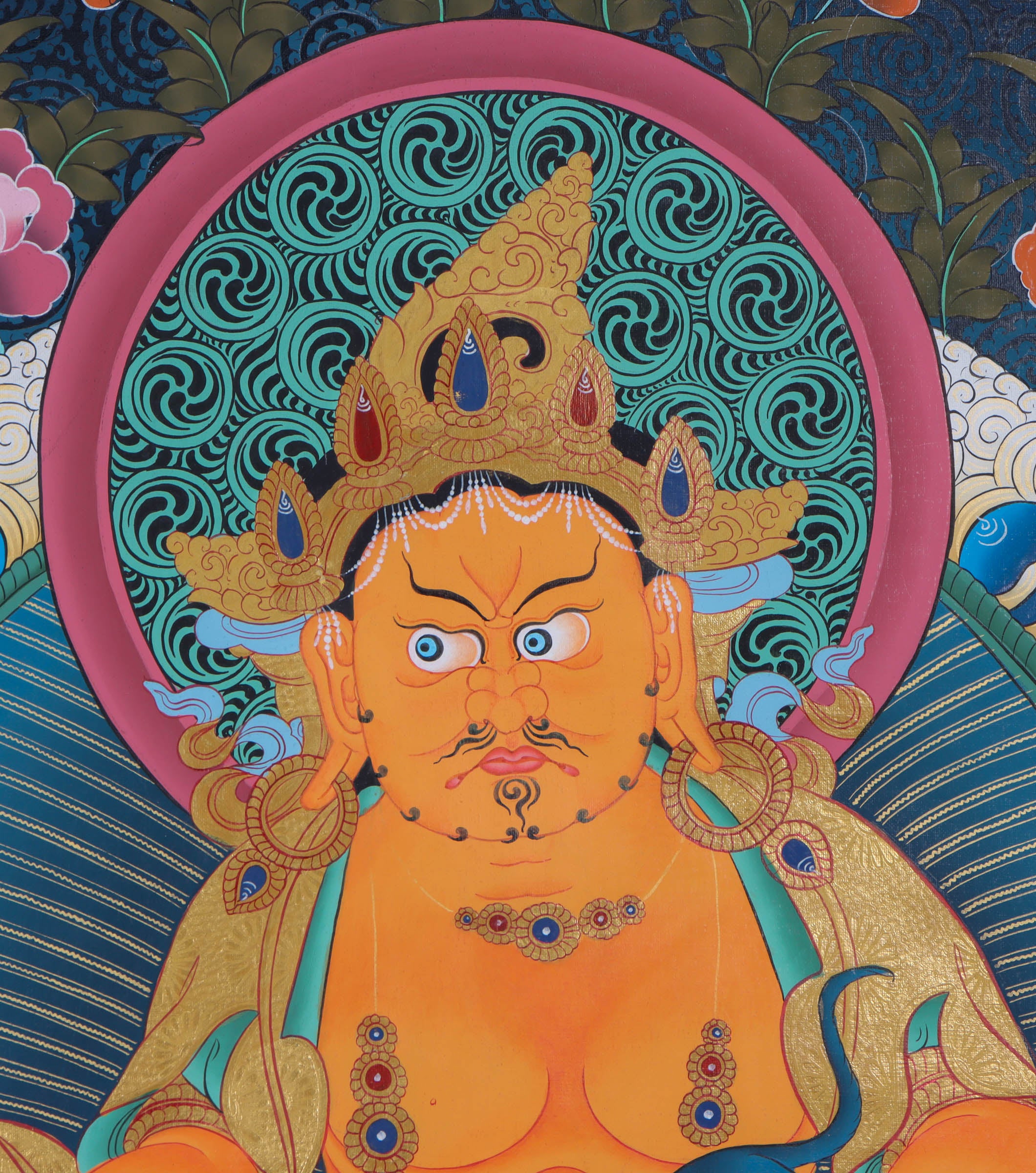 Zambala Thangka Painting - Handpainted Thangka Art - Lucky Thanka