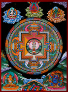 Avalokiteshvara Mandala Thangka - Handpainted Thangka Art - Lucky Thanka