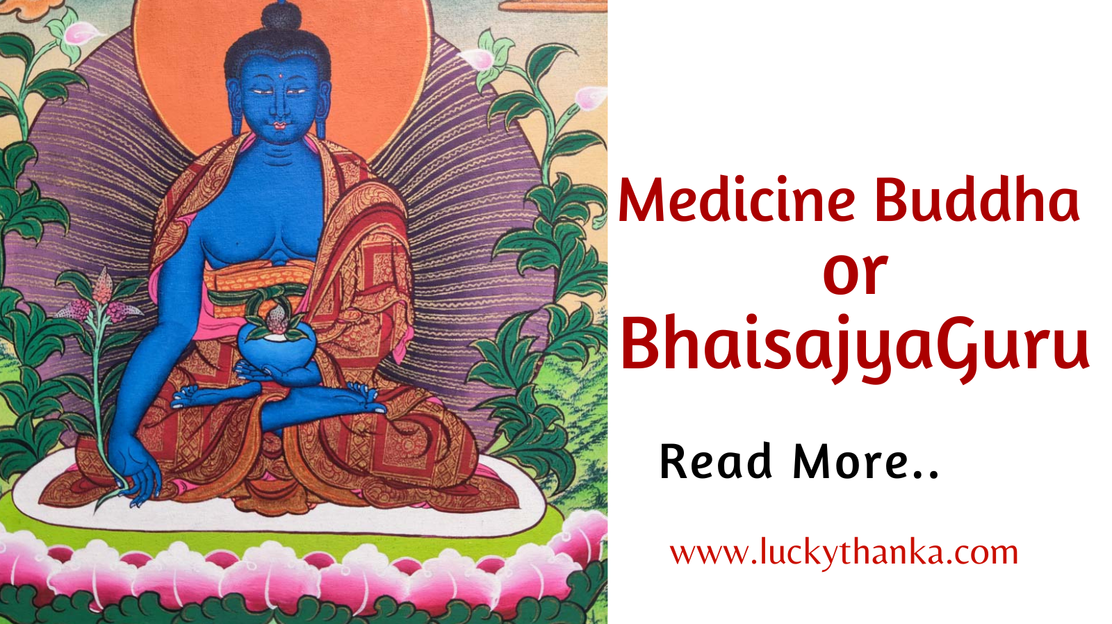 Blue Healing Medicine Buddha Thangka