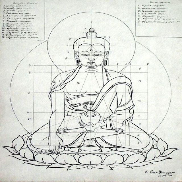 Buddha Thangka Sketch