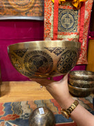 Guru Rinpoche Carved Singing Bowl - Lucky Thanka