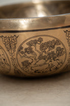 Avalokiteshvara Hand-Etched Singing Bowl for meditation.