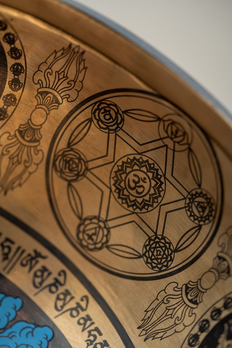 Shakyamuni Buddha Hand-Etched Singing Bowl for sound healing.