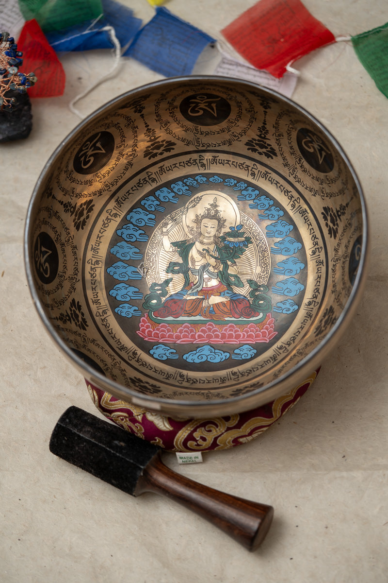 Handpainted Manjushri Singing Bowl  - Tibetan Bowl for meditation