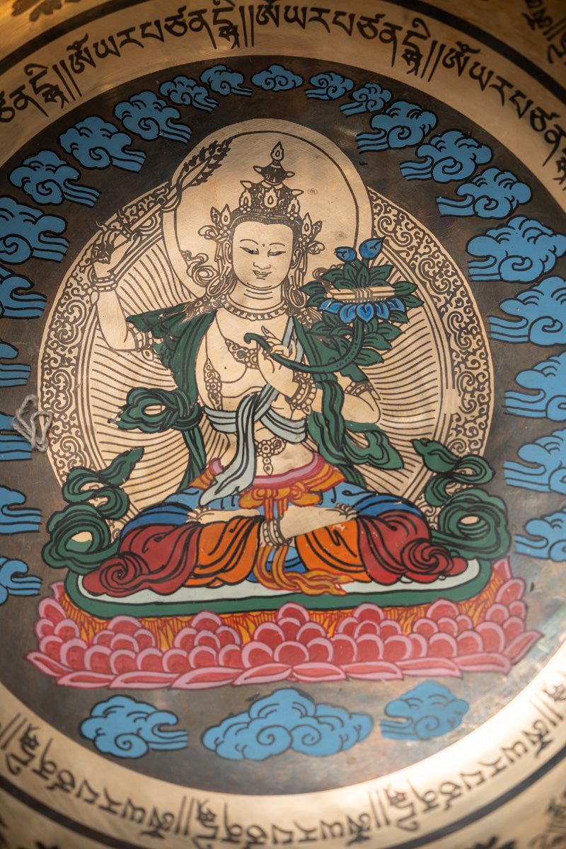 Handpainted Manjushri Singing Bowl  - Tibetan Bowl for meditation