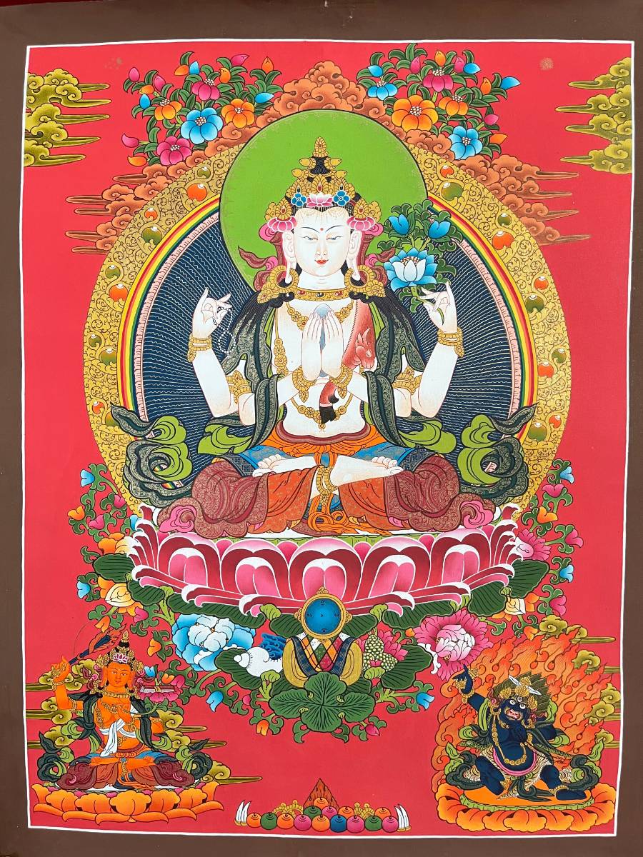 Chengrezi Thangka - Tibetan Painting 