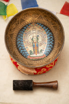 Avalokiteshvara Hand-Etched Singing Bowl for meditation.