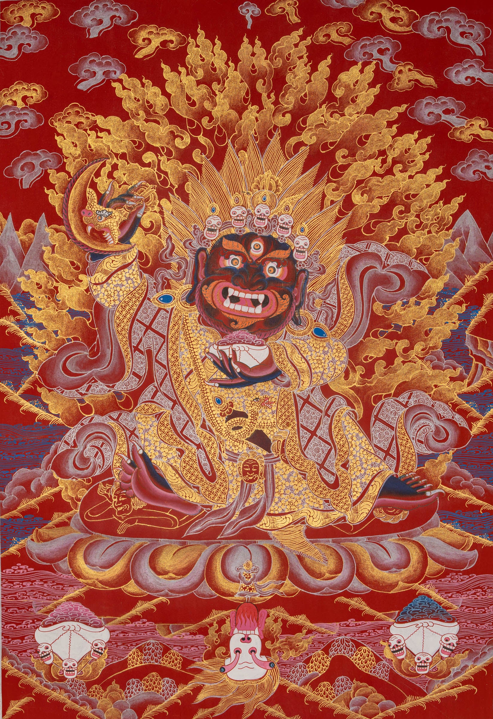 Mahakala Thangka –  Wrathful Tibetan Art