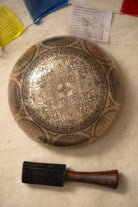 Avalokiteshvara Hand-Etched Singing Bowl for meditation.