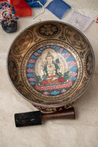 Chenrezig Singing Bowl - Hand-Painted with Sacred Thangka Art