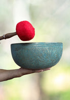 Antique Jambati Peacock Carved Singing Bowl - Lucky Thanka