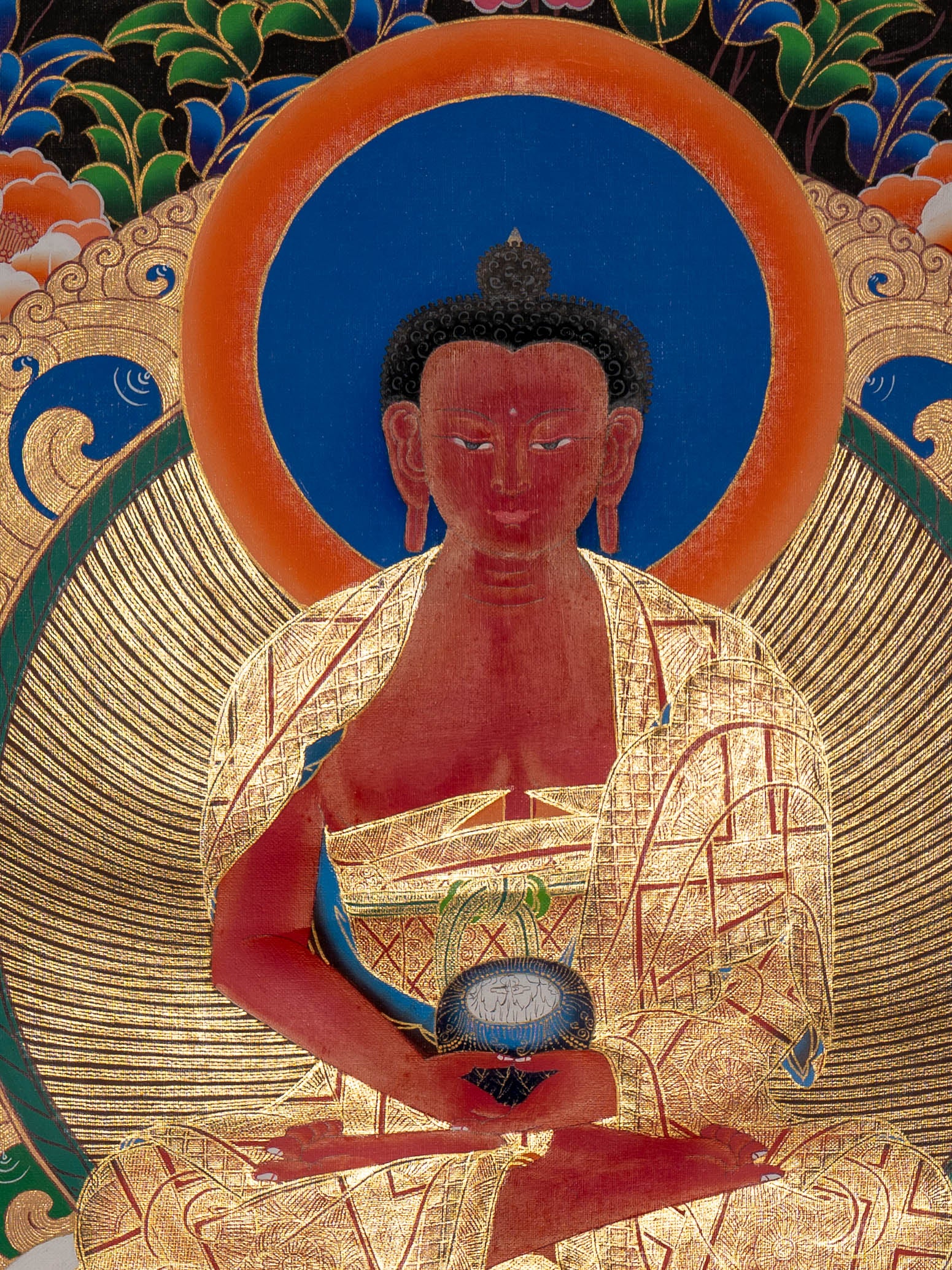 Amitabha Buddha Thangka Painting - Tibetan Handpainted Art