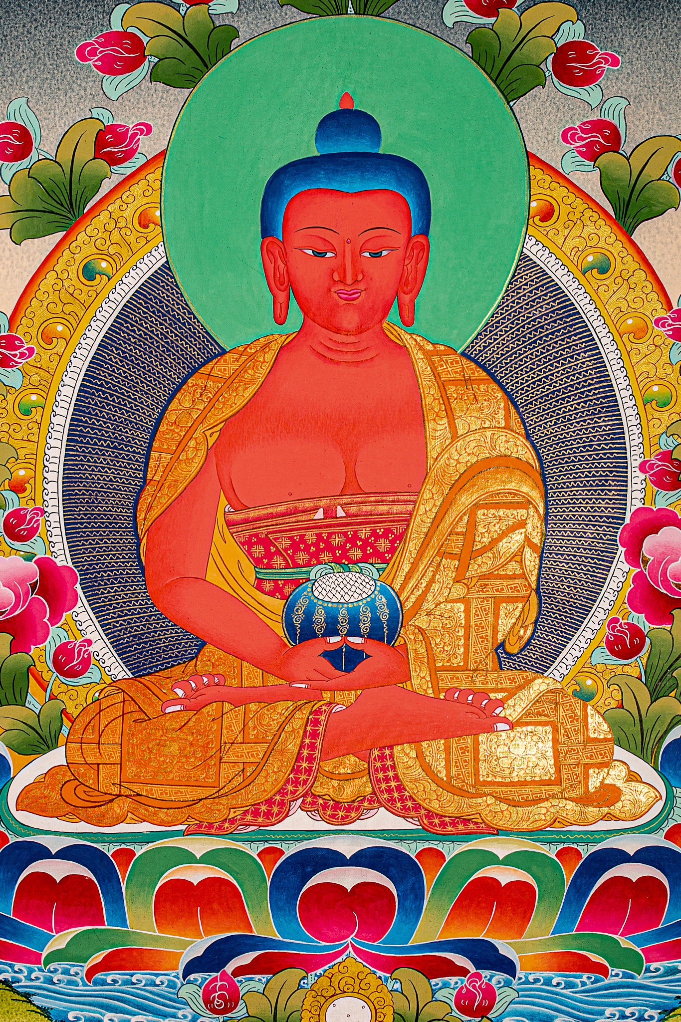 Western Pure Land of Amitabha Buddha - Tibetan Thangka Painting – Lucky ...