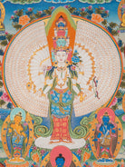 Hand-Painted Thousand-Armed Chenrezig Thangka