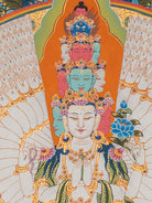 Hand-Painted Thousand-Armed Chenrezig Thangka