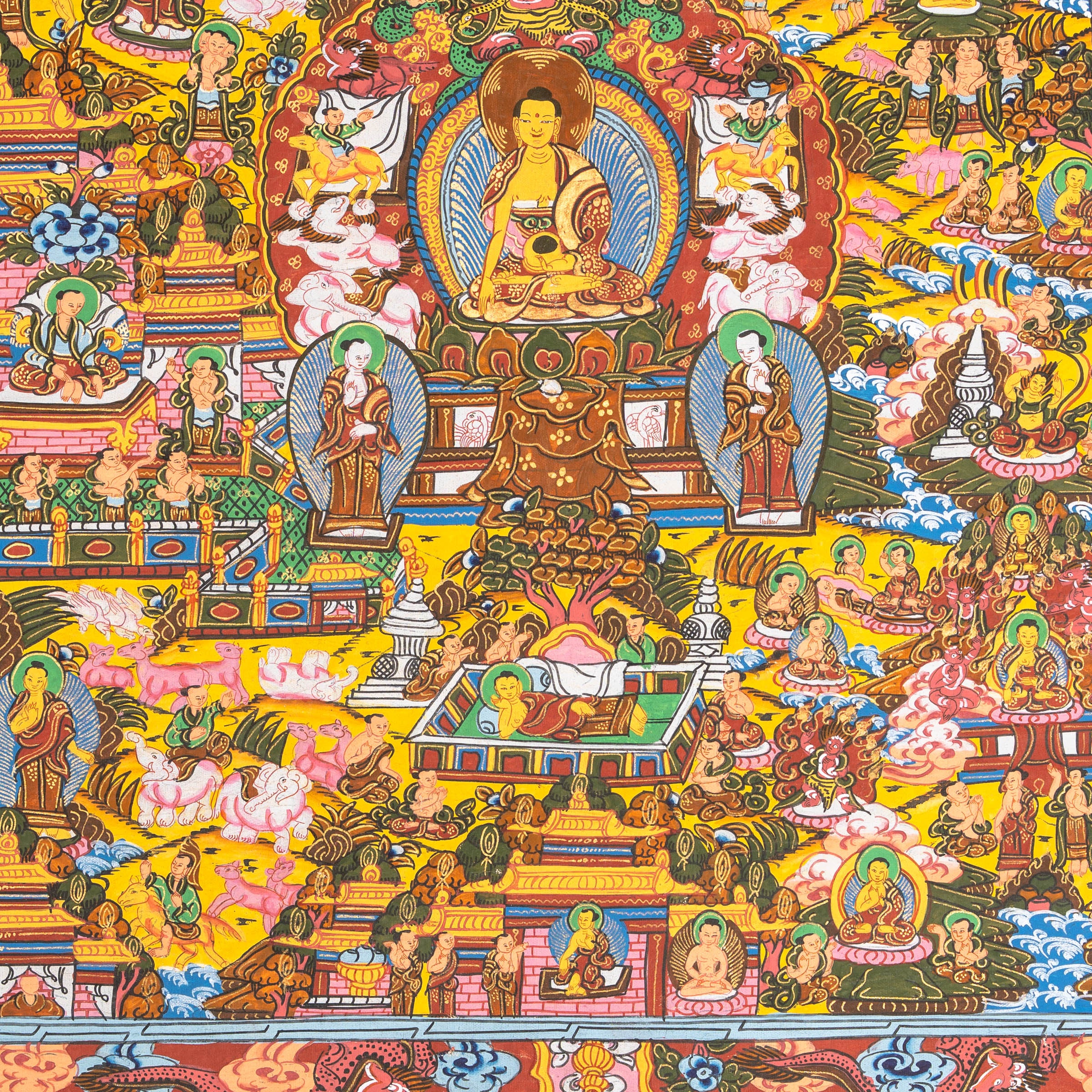 Buddha Life Thangka Painting 