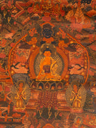 Antique Buddha Life Thangka - Handpainted Art
