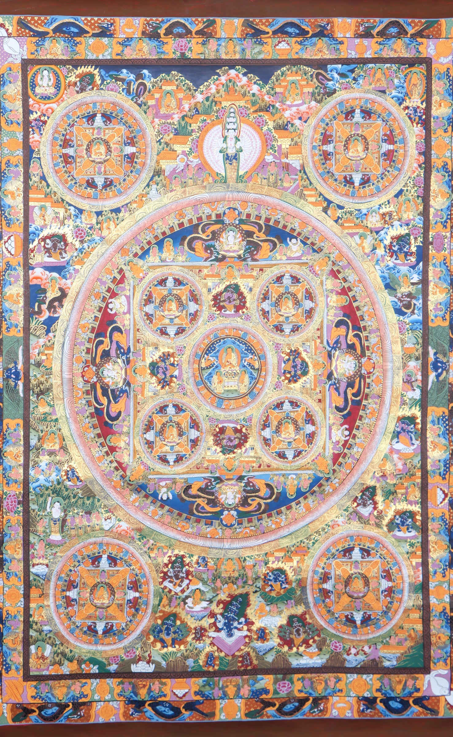 Buddha Mandala Thangka for meditation, visualization practices, and spirituality. 