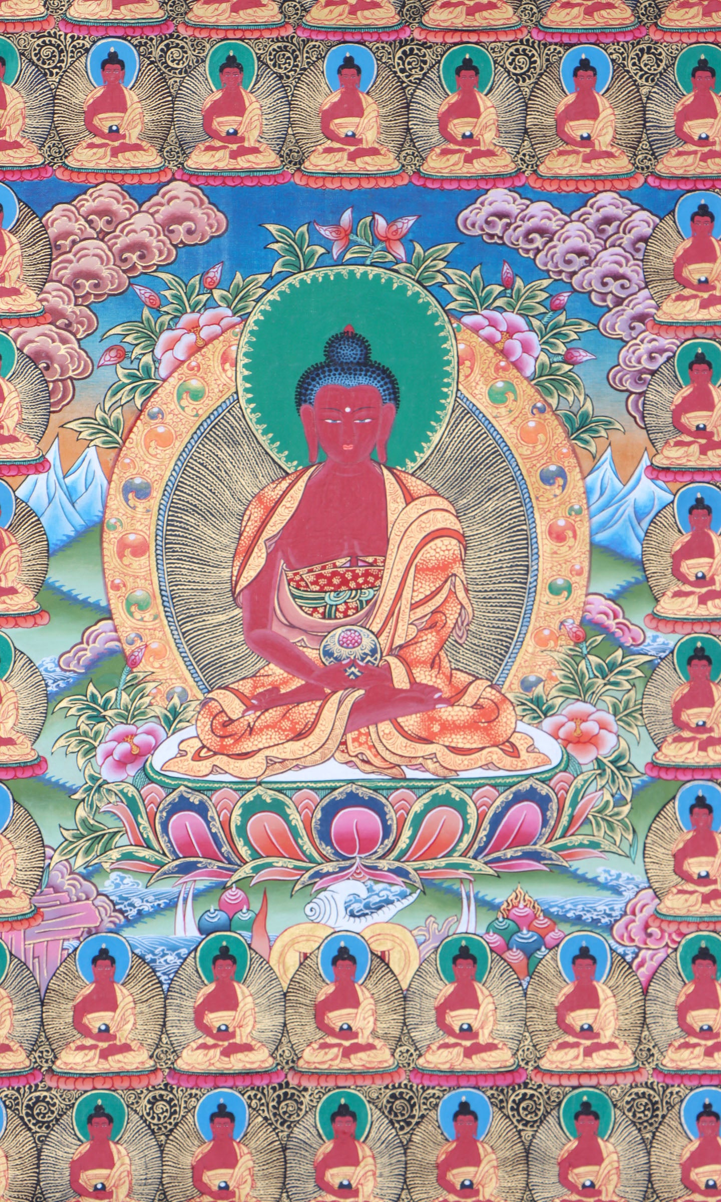 Buddha Thangka for meditation , spirituality and home decor .