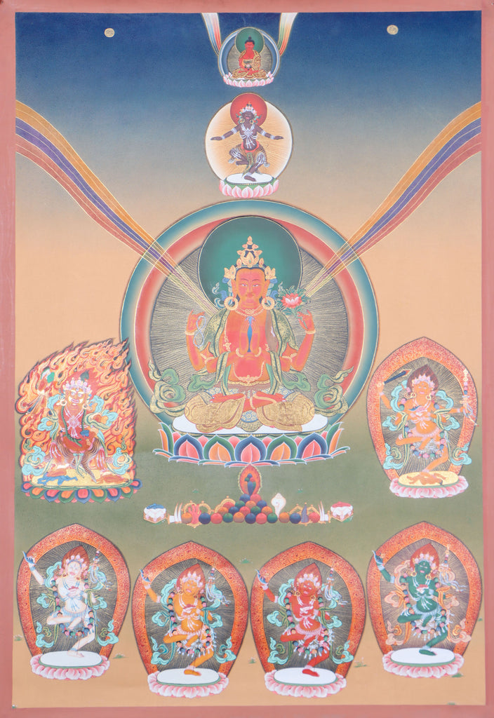 Chengresi Thangka for compassion and wisdom.