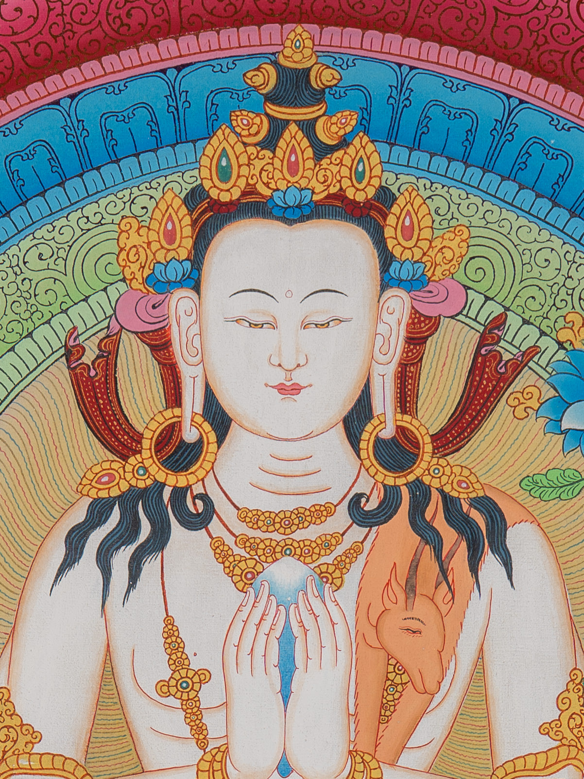 Chenrezig Thangka Painting for enlightenment.