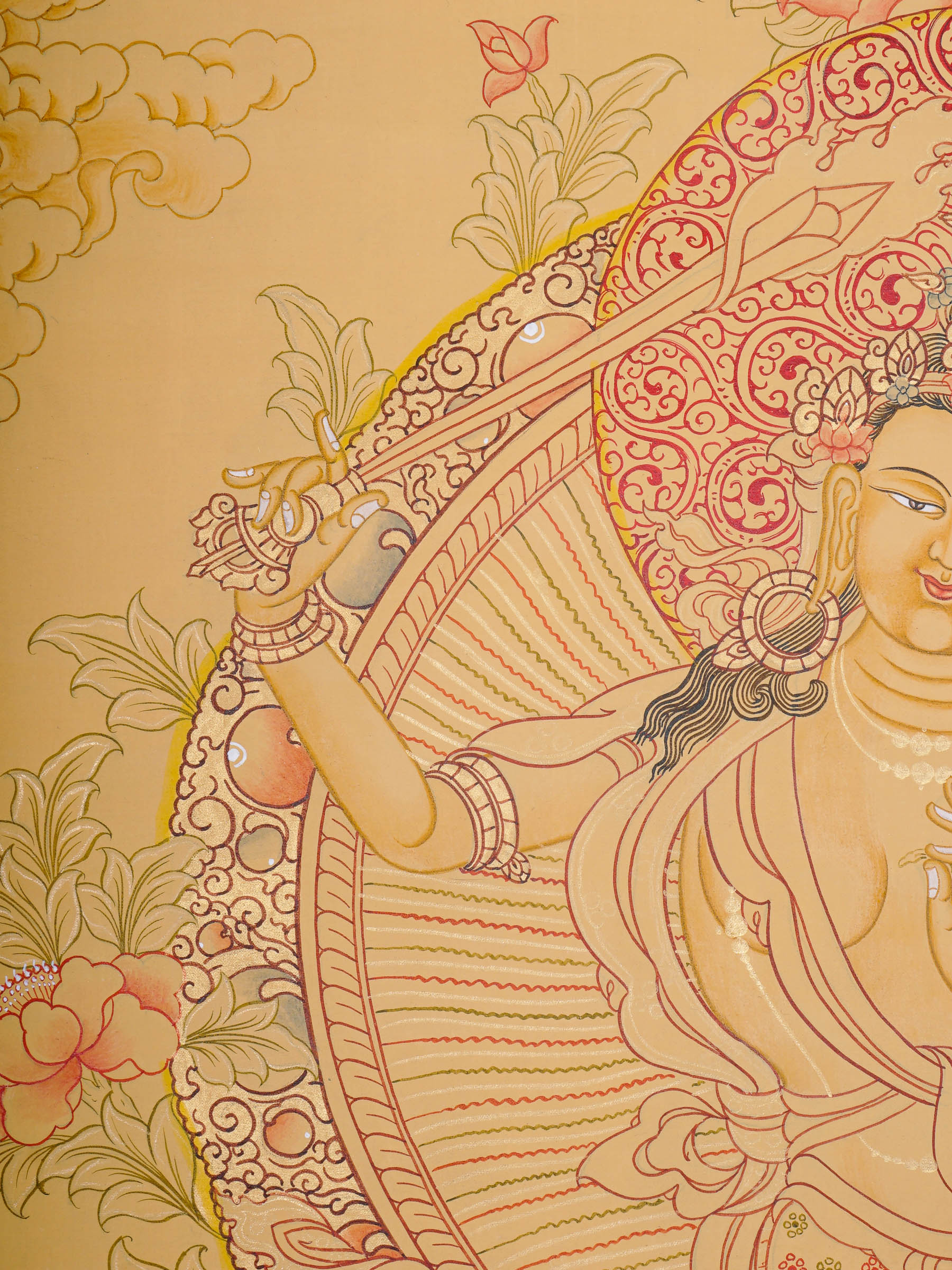 Genuine Hand Painting - Prajnaparmita, Manjushri thangka 