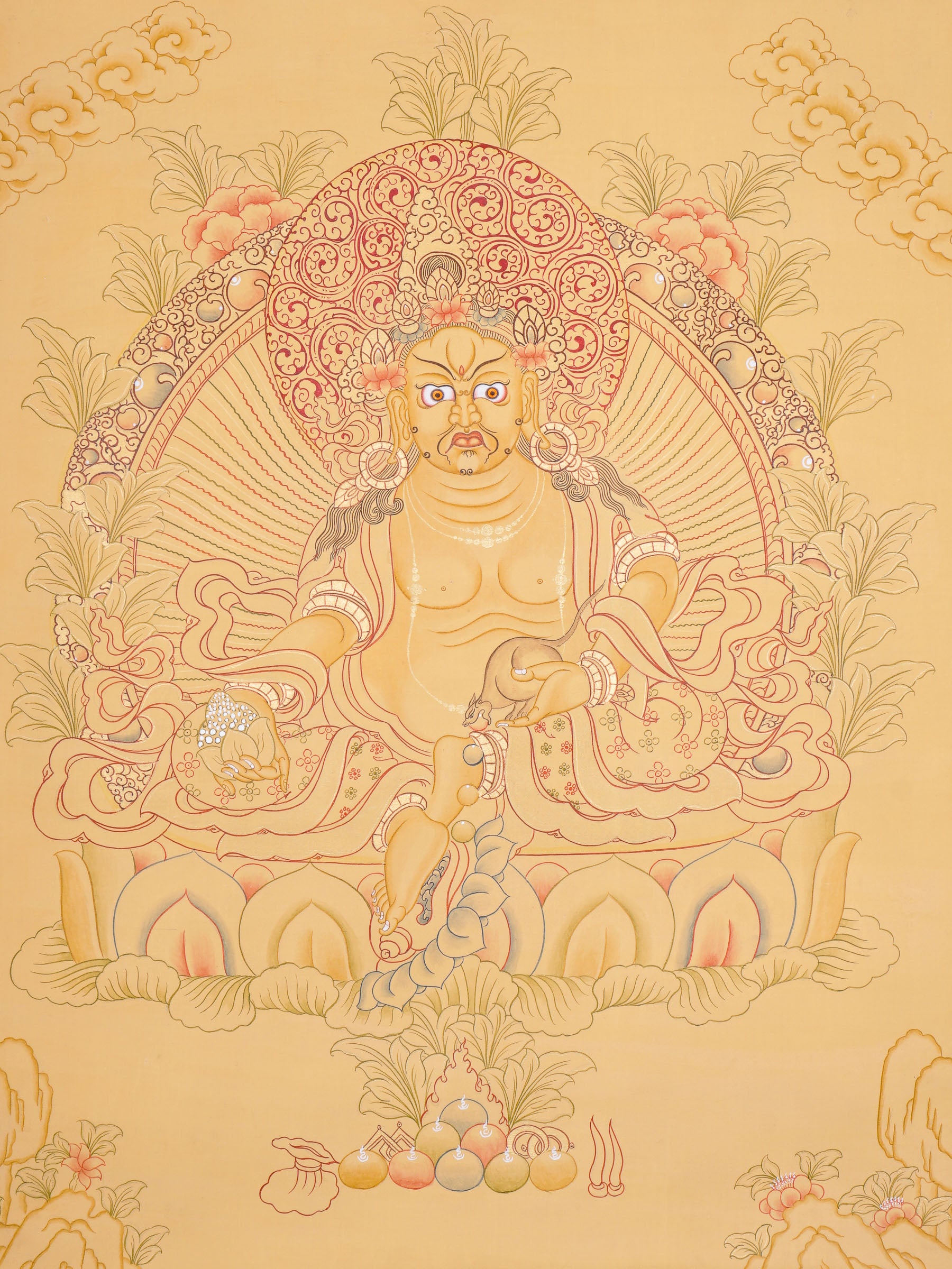 Zambala Thangka Painting - Tibetan Art