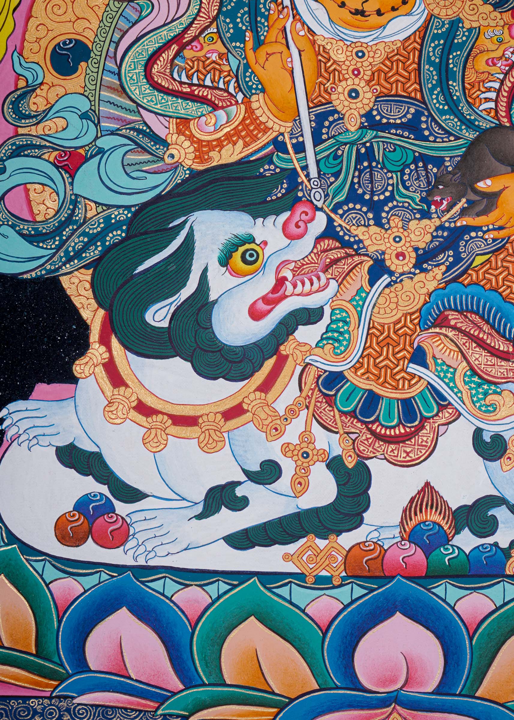 Zambala (Temple) Thangka Painting - Handpainted Art