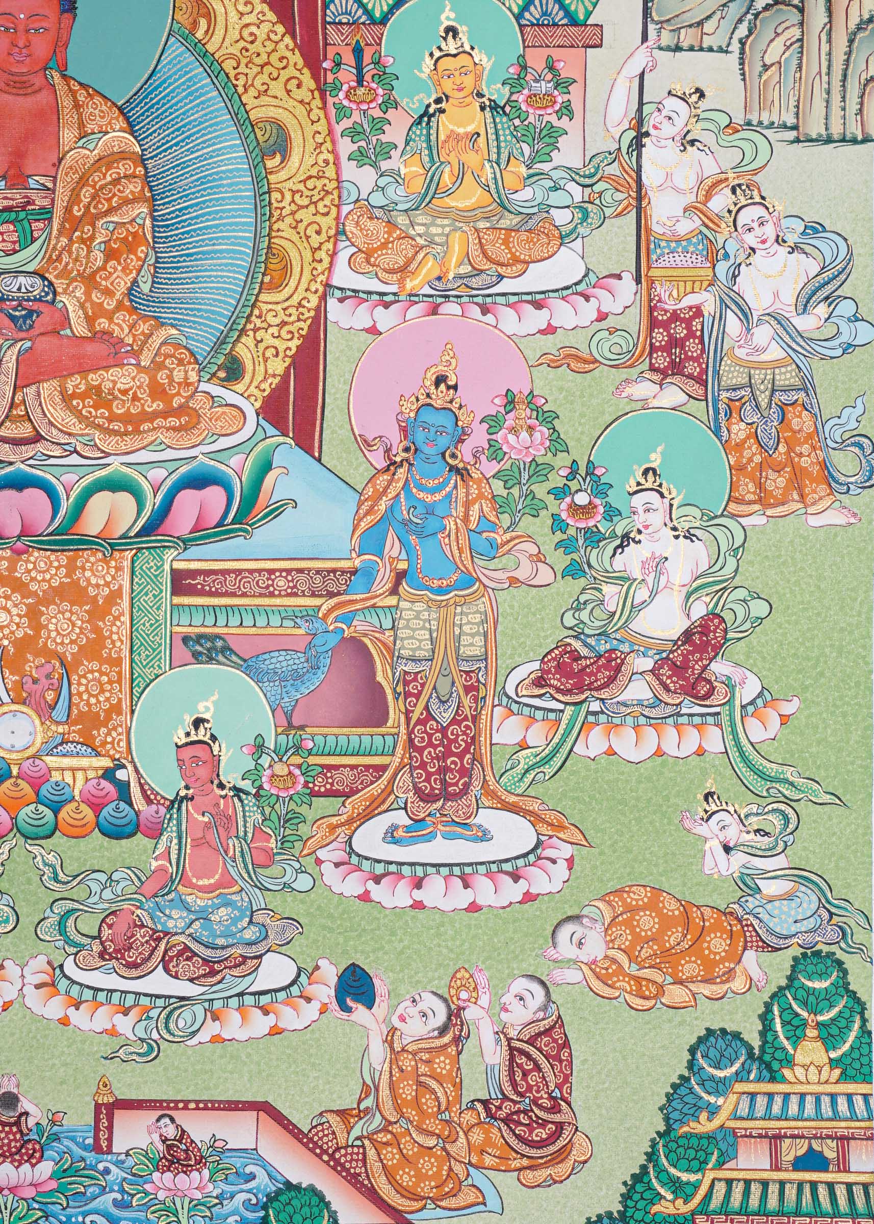 Amitabha Temple Thangka Painting