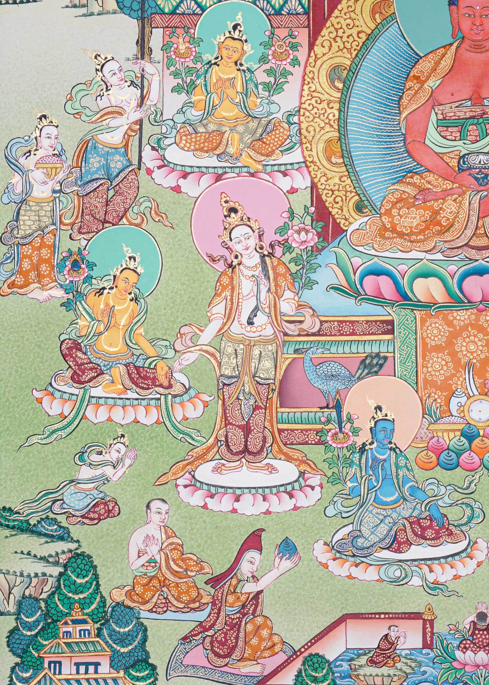 Amitabha Temple Thangka Painting