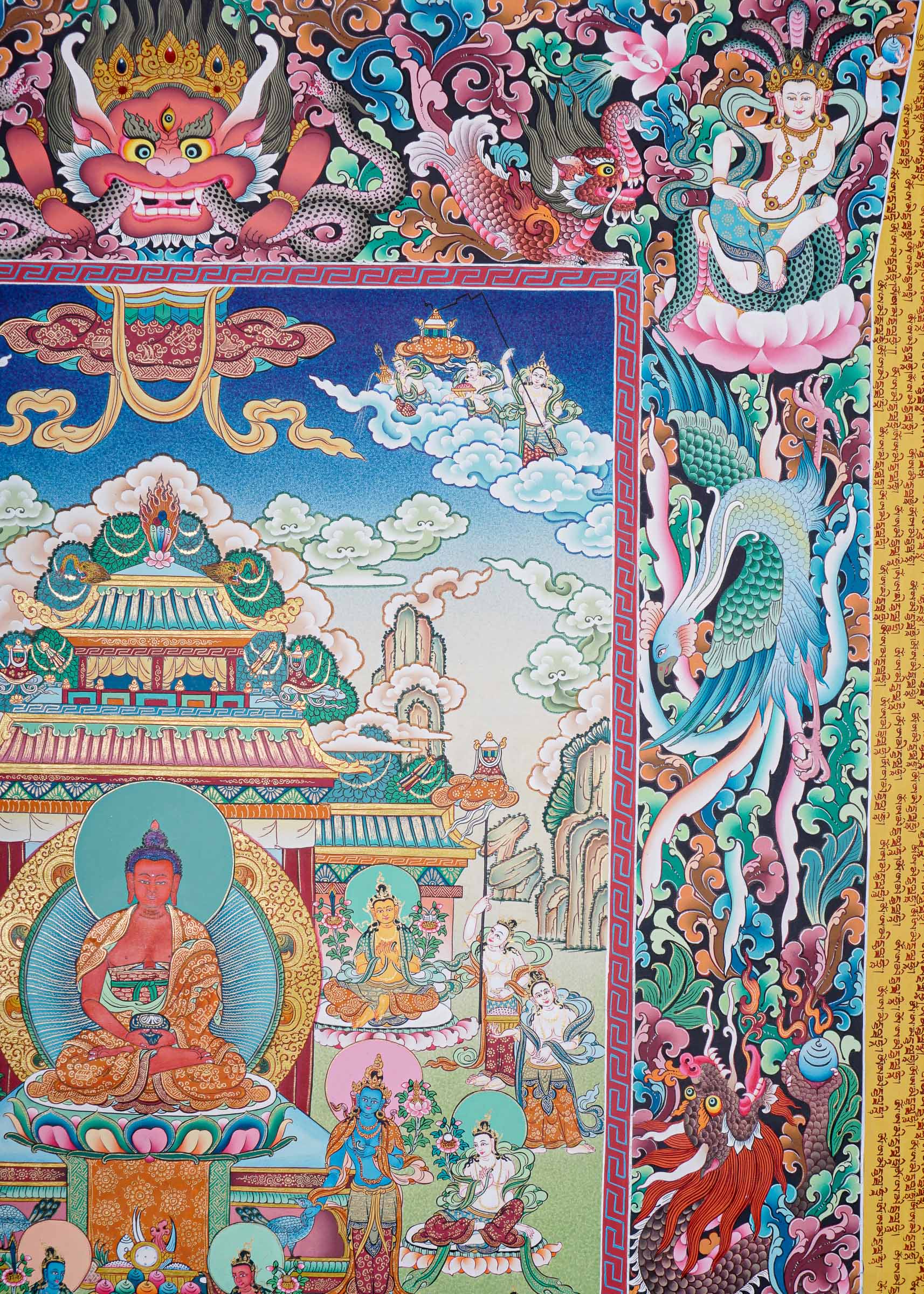 Amitabha Temple Thangka Painting