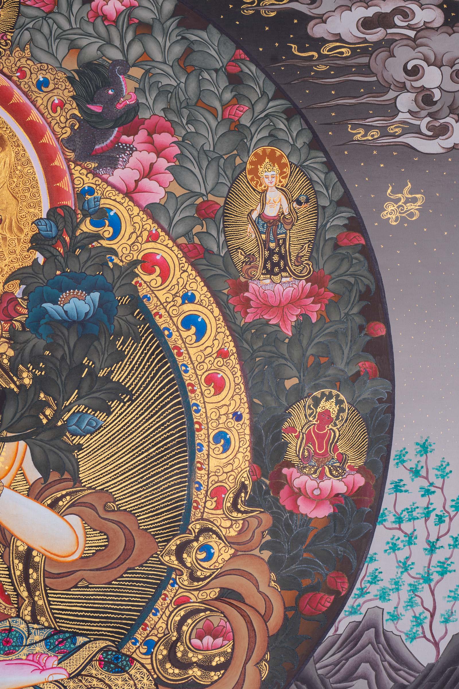 White Tara Thangka Painting - Handpainted Tibetan Art