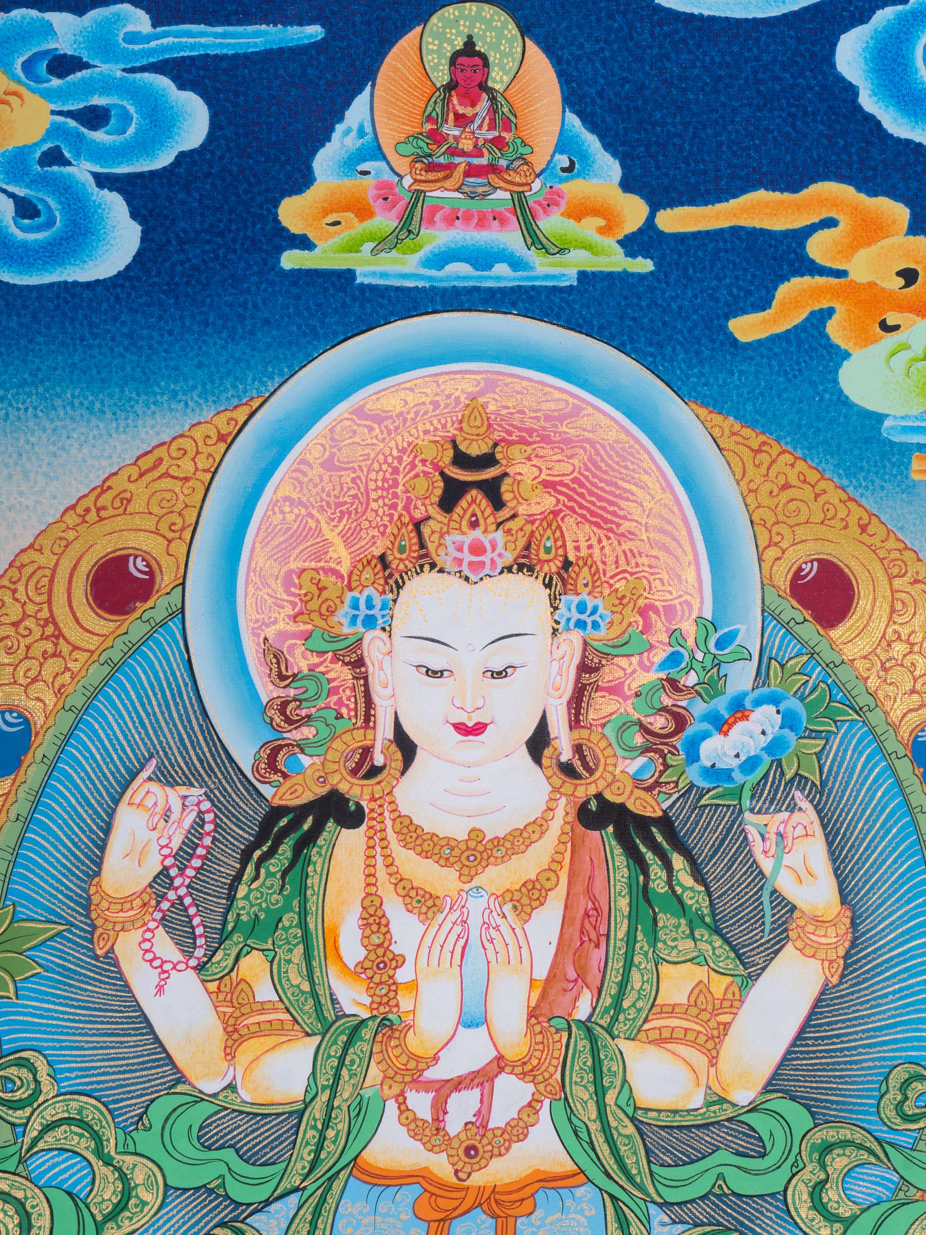 Chengresi Thangka Painting - Shop now