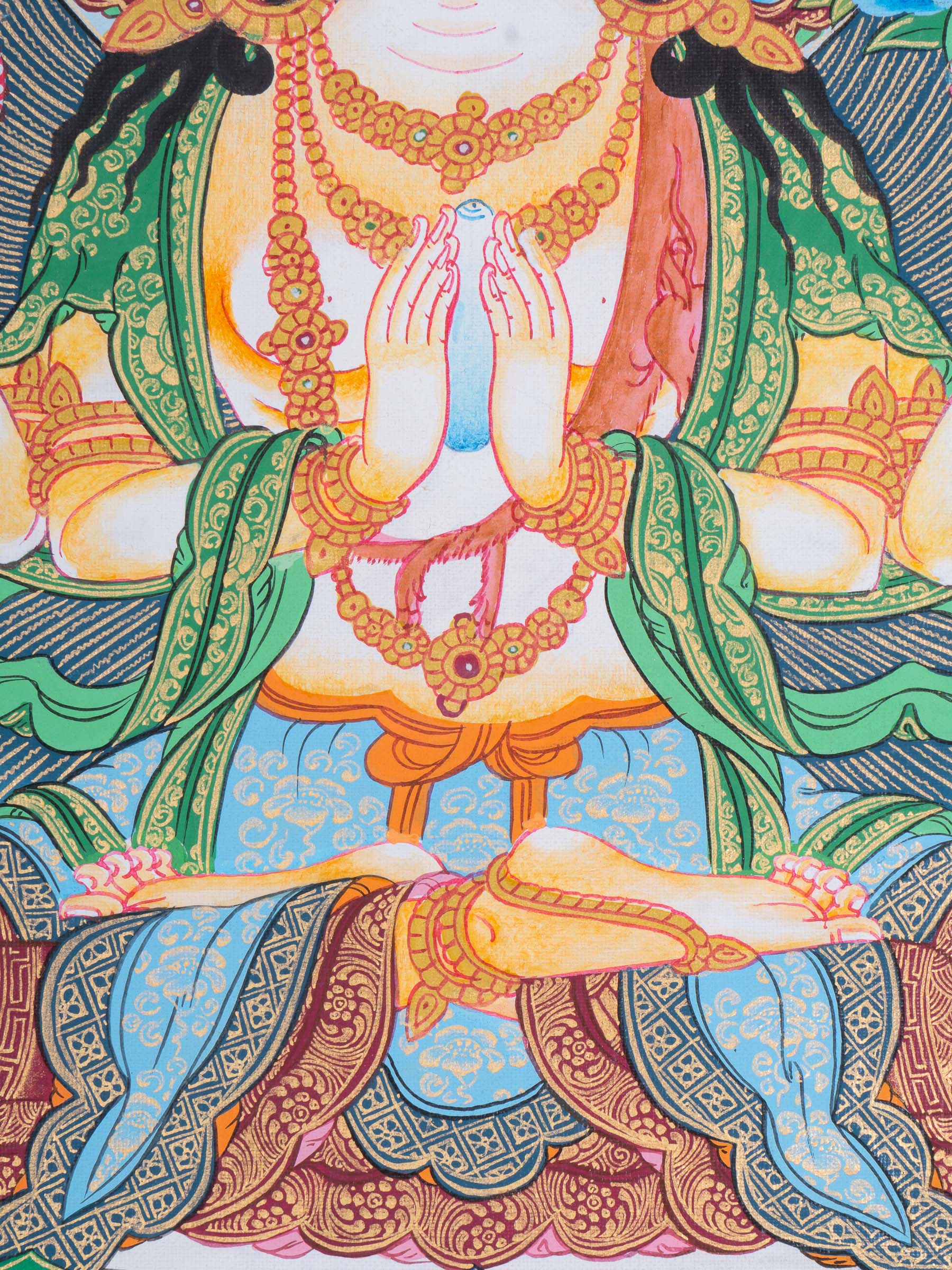 Chengresi Thangka Painting - Shop now