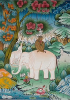 Four Harmonious Friends Thangka -Handpainted Art