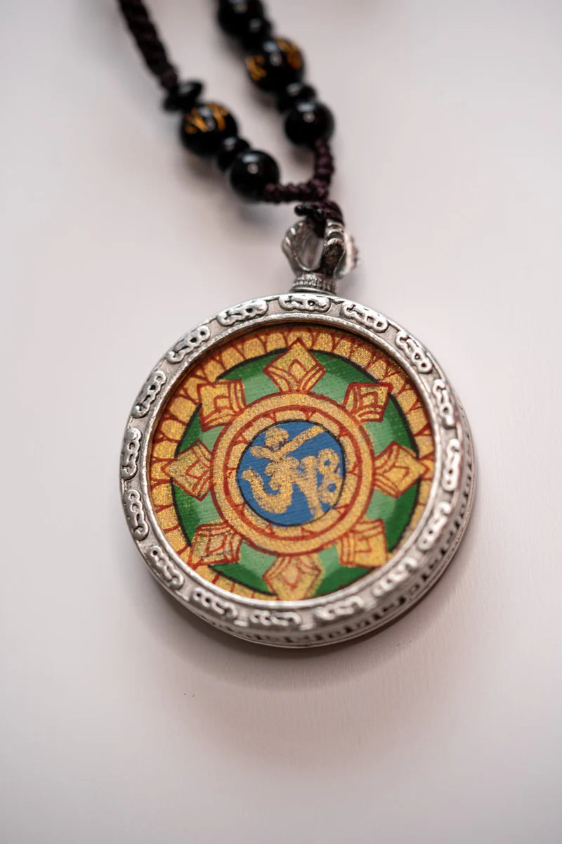 Ghau Thangka Locket - Om Symbol