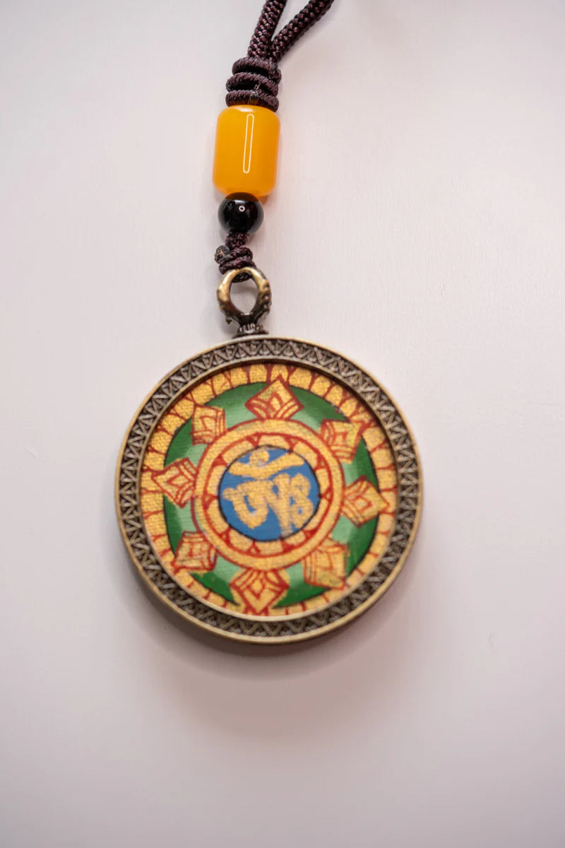 Ghau Thangka Locket - Om Symbol