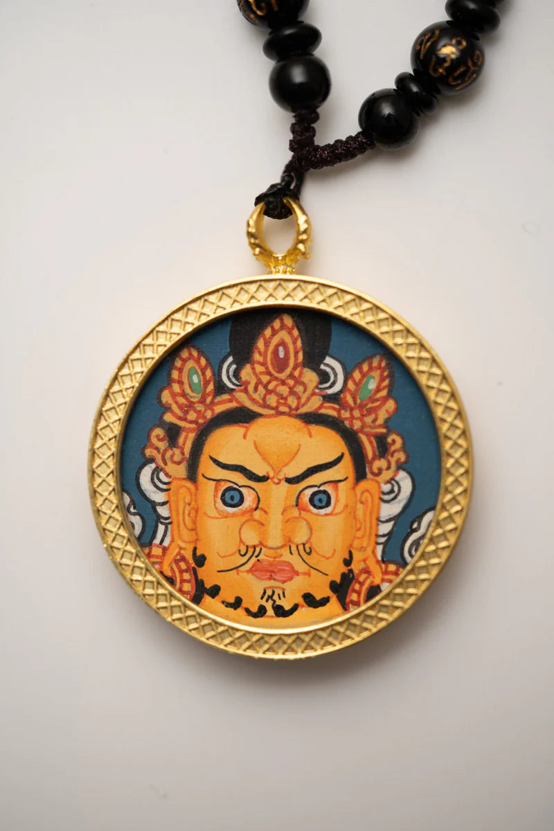 Zambala Ghau Thangka Locket - Wealth Deity