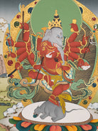 Lord Ganesh Thangka - Sacred Handpainted Art