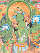 Green Tara Thangka – Handpainted Sacred Art