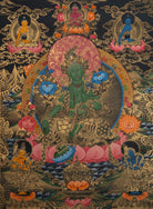 Green Tara Thangka - Tibetan Painting