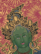 Green Tara Thangka - Tibetan Painting