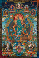 Green Tara Thangka - Handpainted Tibetan Art